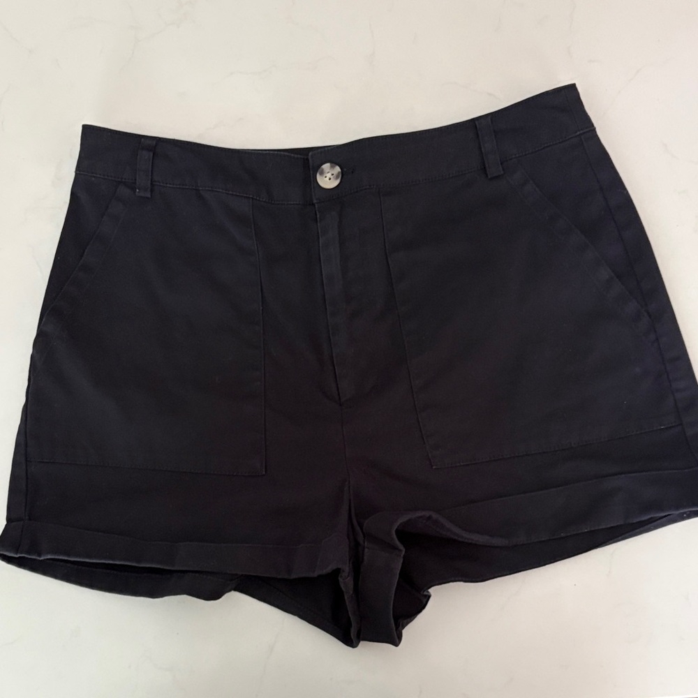 BB Dakota High Waist Black Shorts